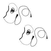 2 Pack Maxtop AEH0407D-K2b D-Sharp Earhanger PTT for Baofeng BF-F8HP UV-5R+ UV-82HP UV-82L BF-777