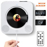 CD Player with Bluetooth, Govee Portable CD Player with Remote Control Wall Mountable CD Player with Screen FM Radio HiFi Speaker CD Music Player Supports USB, SD Card Aux Input Output 6 Playing Modes