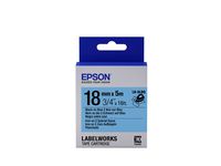 Epson LabelWorks Iron-on LK (Replaces LC) Tape Cartridge ~3/4" Black on Blue (LK-5LBQ) - for use with LabelWorks LW-400, LW-600P and LW-700 Label Printers