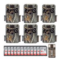 Six Browning Trail Cameras Dark Ops Extreme 16MP Game Cameras with Twelve 16GB Cards and Focus USB Card Reader