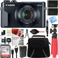 Canon PowerShot G7 X Mark II 20.1MP 4.2x Optical Zoom Digital Camera + Two-Pack NB-13L Spare Batteries + Accessory Bundle