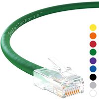 InstallerParts Ethernet Cable CAT6 Cable UTP Non-Booted 20 FT - Green - Professional Series - 10Gigabit/Sec Network/High Speed Internet Cable, 550MHZ
