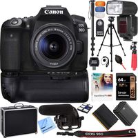 Canon EOS 90D 32.5MP CMOS Digital SLR Camera w/EF-S 18-55mm is STM Lens & More Bundle