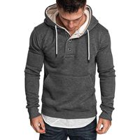 Simayixx Men Hoodies Pullover, Men's Fashion Workout Sweatshirts Plus Size Adjustable Hood Solid Sweater Tops Outerwear
