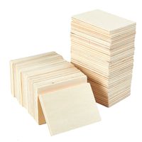 Juvale Unfinished Wood Pieces 36 Pack - 3.5 x 2.5 Wooden Rectangle Cutouts, Blank Wood Natural Slices for DIY Crafts and Home Décor