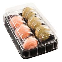 Macaron Box, Macaron To Go Packaging / Container - Holds 12 Macarons - Shock Safe for Transport - 100ct Box - Restaurantware