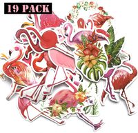 Ehope Waterproof Flamingo Vinyl Stickers Bomb Laptop Folders Water Bottle Decals Toys for Kids (19Pcs/Pack)