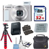 Canon PowerShot SX620 HS Digital Camera (Silver) with 32GB High Speed Memory Card + Deluxe Camera Case + Flexible Spider Tripod + Starter Kit & Deluxe Accessory Bundle
