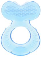 Nuby Silicone Teethe-eez Teether with Bristles, Includes Hygienic Case, Colors May Vary