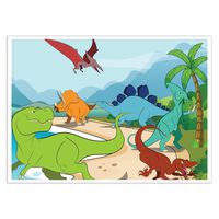 Blue Panda Dinosaur Background - Photo Booth Backdrop - Great for Dinosaur Theme Birthday Parties 5 x 7 Feet
