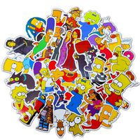 Laptop Stickers Simpsons Family Funny - Decals Vinyl Water Bottle Car Waterproof Bumper Computer Phone Case Book Skateboard Luggage Motorcycle Bike Helmet Decor Graffiti Patches [No-Duplicate] 43 Pack