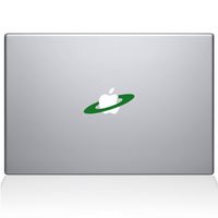 The Decal Guru 2068-MAC-15P-LG Saturn's Rings Decal Vinyl Sticker, Green, 15" MacBook Pro (2015 & Older)