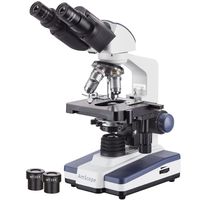 AmScope B120B Siedentopf Binocular Compound Microscope, 40X-2000X Magnification, Brightfield, LED Illumination, Abbe Condenser, Double-Layer Mechanical Stage