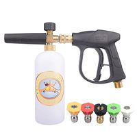 GDHXW X-999 Foam Wash Gun 3000 PSI High Pressure Snow Foam Lance Foam Cannon Foam Blaster with M22-14mm Thread 5 Pressure Washer Nozzles for Cleaning