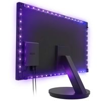 Nzxt HUE 2 Ambient - Desktop Monitor Back-Lighting Kit - 3 RGB LED Strip Sizes - Designed for Monitors 21" to 25" & 34" - 35" (Ultrawide) - Immersive Desktop Lighting System