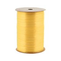 Berwick Offray Daffodil Yellow Pearlized Raffia Ribbon, 1/4'' Wide, 100 Yards
