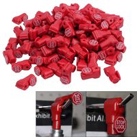 Cedmon 100Pcs 6mm Red Retail Shop Security Display Hook Anti Sweep Theft Stop Lock