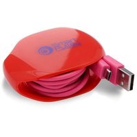 Smart Pulley Automatic Cable Winder For USB Cables| Retractable Cable Organizer |Portable Cord Winder Small No More Tangled Cords - Size (Small, Red)