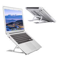 Adjustable Laptop Stand，Ventilated Portable Ergonomic Notebook Riser for Desk,Multi-Angle Adjustable Portable Anti-Slip Mount for MacBook, Surface Laptop, Notebook, 10"-17" Tablet (Silver)