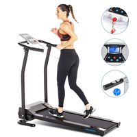 ANCHEER Treadmill, Treadmills for Home with LCD and Pulse Rate Grips Motorized Running Walking Jogging Exercise Fitness Machine Trainer Equipment for Home Gym Office (Black)