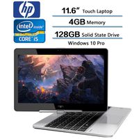 2018 HP EliteBook Revolve Flagship Laptop, 11.6 inch HD Touchscreen Ultra Slim LED Display, Intel Core i5-5200 2.2GHz, 4GB DDR3 SDRAM, 128GB Solid State Drive, Windows 10 pro