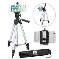 DIGIANT 50 Inch Aluminum Camera Phone Tripod+ Universal Tripod Smartphone Mount for Apple, iPhone Samsung and Other Brands Smartphones+Carrying Bag