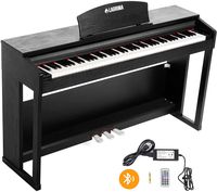 LAGRIMA 88 Key Weighted Digital Piano w/Bluetooth & MP3 Function, Remote Control, Power Supply, 3 Pedals, Instruction Manual, MIDI/Headphone/Audio Output Feature, Suit for Kids, Teen, Adult, Beginner
