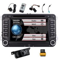 Reversing Camera+7'' Touch Screen Car Stereo Radio Receiver for VW Double Din Car DVD Player In Dash Navigation Headunit Audio System Support Bluetooth/CANBUS/iPod