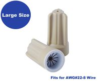 Elite 30PC Waterproof Wire Connectors  Outdoor Grease Cap Electrical Wire Nut Easy Twist,2 Sizes,(AWG 22 To 8)