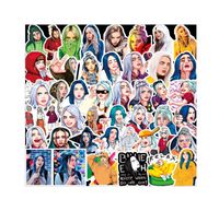 Roll Over Image to Zoom in The Singer Billie Eilish Sticker Pack of 50 Stickers,Funny Stickers for Laptops, Computers, Travel Case, Hydro Flasks (Billie Eilish)