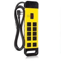Maxxima 10 Outlet Heavy Duty Power Strip, 1440 Joules Surge Protection, Grounded