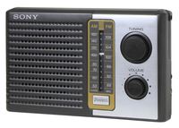 Sony 2 Band Receiver Portable AM & FM Transistor Radio with Large Dial Panel, 3.75" Speaker, Earphone Jack, Carry Strap, Easy Tuner Knob, Headphone Jack & Telescopic Ferrite Bar Swivel Antenna - Battery Powered