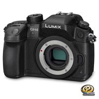 PANASONIC LUMIX GH4 Body 4K Mirrorless Camera, 16 Megapixels, 3 Inch Touch LCD, DMC-GH4KBODY (USA Black)