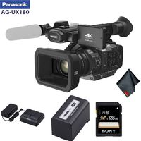 Panasonic AG-UX180 4K Premium Professional Camcorder - Starter Bundle