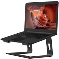 Orionstar Laptop Stand Aluminum Laptop Riser Compatible with Apple Mac MacBook Air Pro 10 to 15.6 Inch Notebook Computer, Ergonomic Elevator Holder, Black
