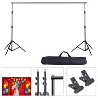 Koval Inc. 6x10 FT Portable Photography Background Backdrop Stand Kit (6x10 FT, Black)