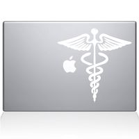 The Decal Guru Medical Symbol MacBook Decal Vinyl Sticker - 13" MacBook Pro (2016 & Newer) - White (1127-MAC-13X-W)