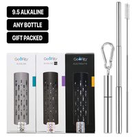 GOFILTR Alkaline Mineral Water Insufers Three Pack/Gift Pack with Telescopic Straw