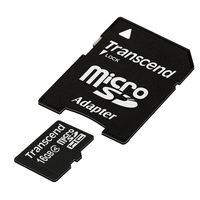 Transcend 16 GB Class 4 microSDHC Flash Memory Card TS16GUSDHC4