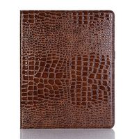 2018 12.9 inch iPad Pro Case,taStone Classic Crocodile Pattern PU Leather Cover with Card Holder Multiple Viewing Angles Smart Folio Case with Auto Wake/Sleep for iPad Pro 12.9 2018 Release,Brown