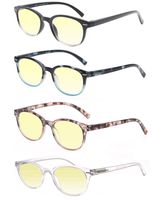 4 Pack Computer Glasses Blue Light Blocking Women Anti Blue Ray UV Protection