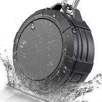 Bluetooth Speaker Wireless Portable Shower Outdoor Waterproof for Hiking Travel Hands Free Call with Mic Connect with iPhone Android (Gray)