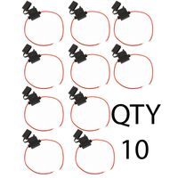 Voodoo Car Audio 18 Gauge ATC Fuse Holder in-line Wire 12 Volt Power Blade (10 Pack)