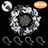 Jyongmer 200 Pack 1/2 Inch R Type Cable Wire Clip with 200 Pack Screws, White Nylon Screw Mounting Fastener Organizer Wires Cord Clamp for Wire Cable Management