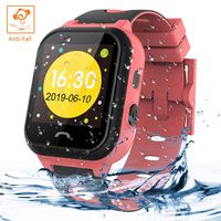 Themoemoe Kids Smartwatch Phone, Kids Smartwatch Waterproof Anti-Fall 2G GPS/LBS Tracker SOS Camera Games Compatible with Android iOS(Pink)