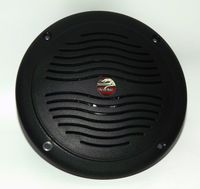 5" Black Dual Cone Waterproof Marine Speaker - Round Integral Grill Spa RV Boat