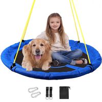 RedSwing Saucer Tree Swing for Kids Indoor Outdoor, 43" Large Round Swing, 500 Lbs Weight Capacity, Great for Tree, Swing Set, Backyard, Playground, Easy to Install