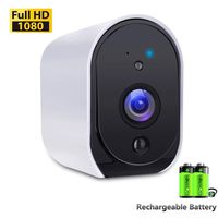 Battery Powered Camera BIZGOOD WiFi IP Camera Home Security System, Night Vision, Indoor/Outdoor Eaves, Compatible with Alexa, 2-Way Audio Talk, Free 32GB Memory Card