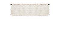 Baby Doll Bedding Layered Window Valance, Ivory