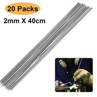 Elecxlink Aluminum Welding Rods, 20-Pack 15.8in (40cm) Universal Low Temperature Aluminum Welding Cored Wire for Electric Power, Chemistry